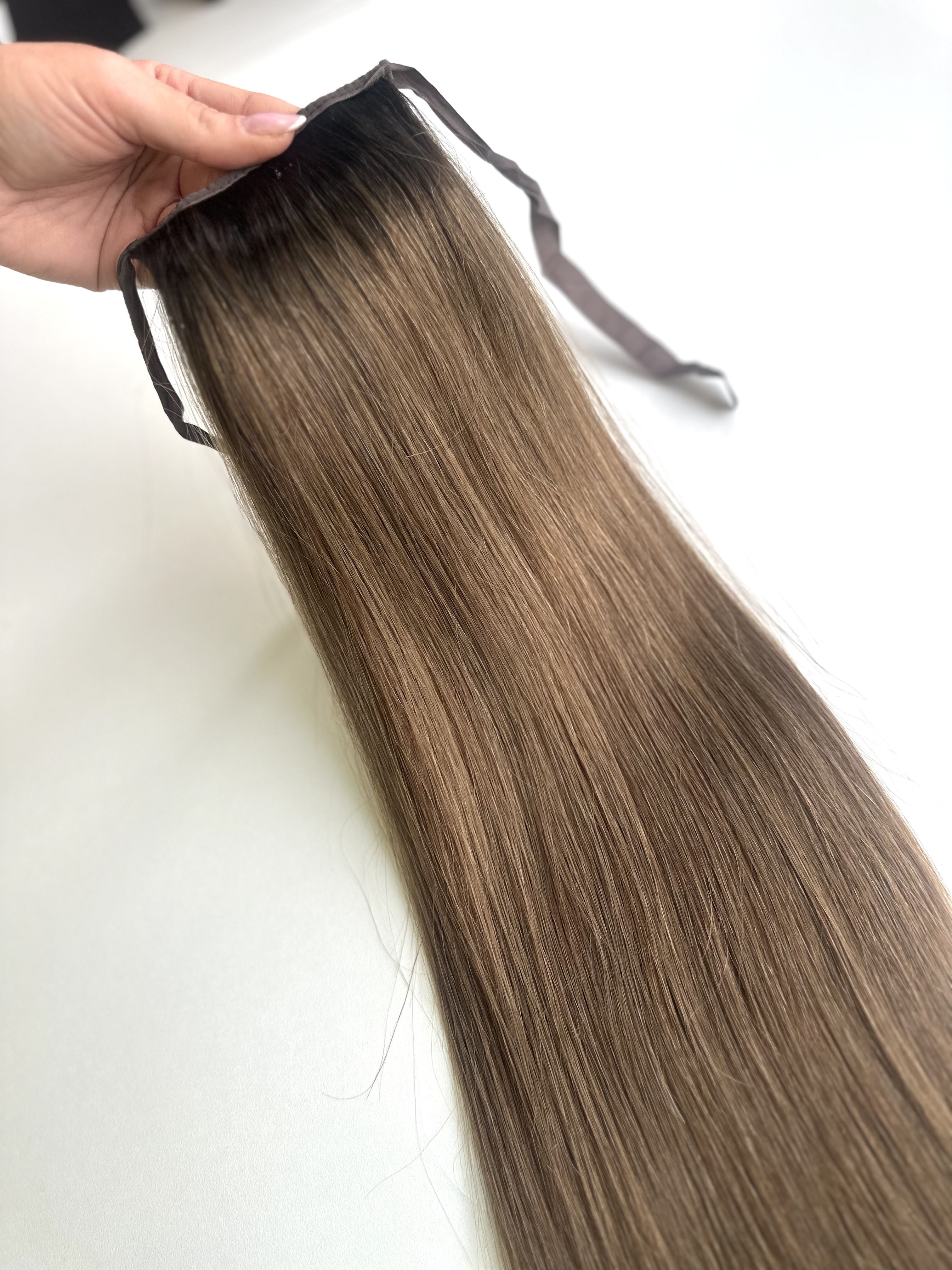 Coada de Par cu Bentita Luxe Ombre #1B/#7 - Extensii de par București